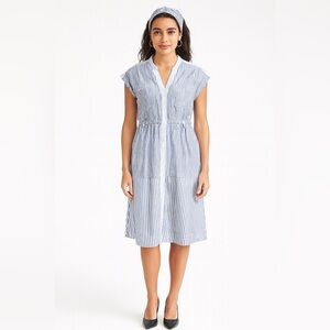 Free Assembly Blue‎ & White Striped Shirt Dress | Size Large